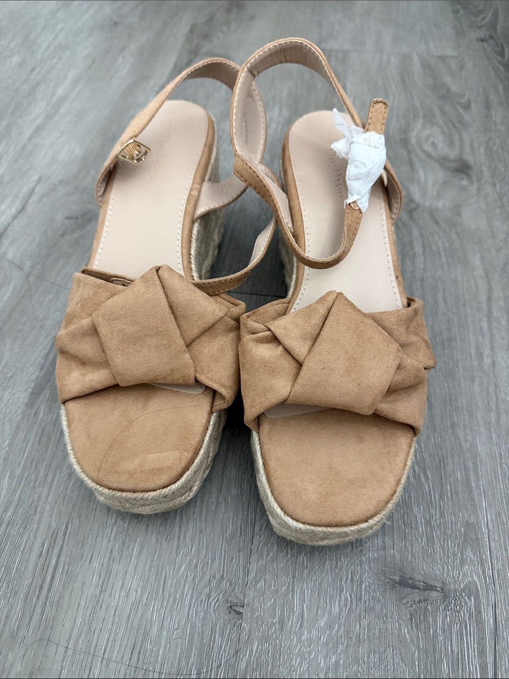 Platform Espadrille Wedge Sandals Amazon The Drop, Size 8 BRAND NEW, Tan - Picture 10 of 14
